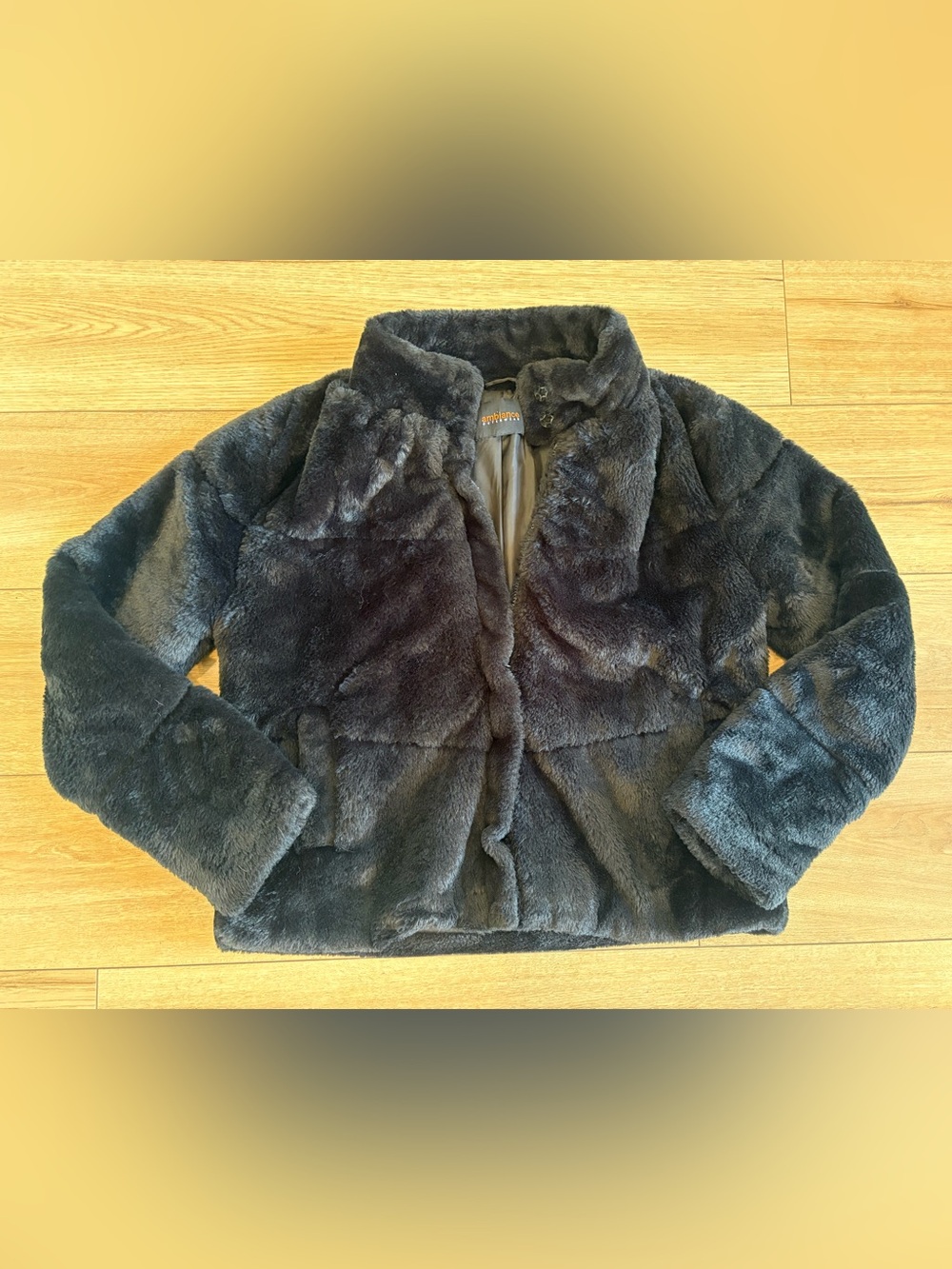 Ambiance Black Faux Fur Puffer Jacket